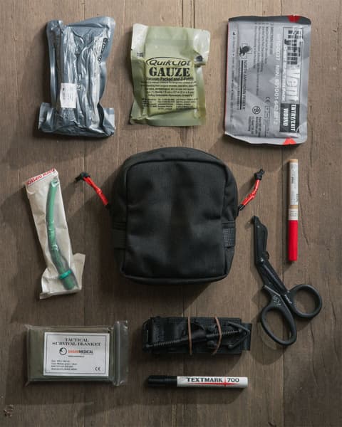 Zipped GP pouch 3x3 säilytyspussi, Black, view: 3