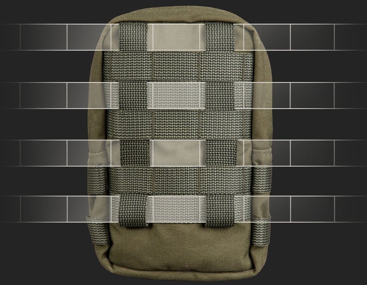 Zipped GP pouch 3x4 säilytyspussi, Green, view: 1