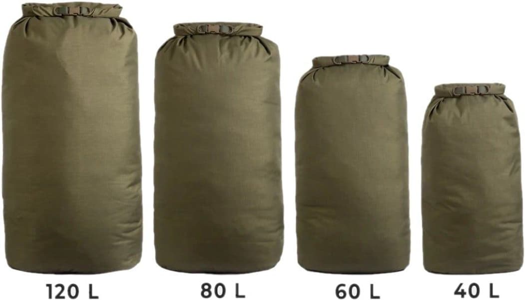 Rolltop Stuffsack 500D pakkauspussi, 40L, vihreä, view: 3