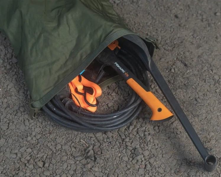 Rolltop Stuffsack 500D pakkauspussi, 80L, vihreä, view: 5