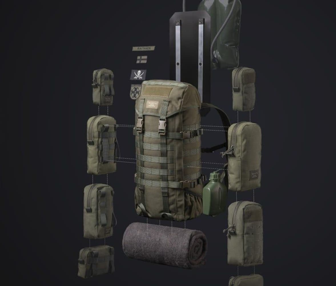 Jääkäri M -reppu 22+8 l vihreä, view: 4