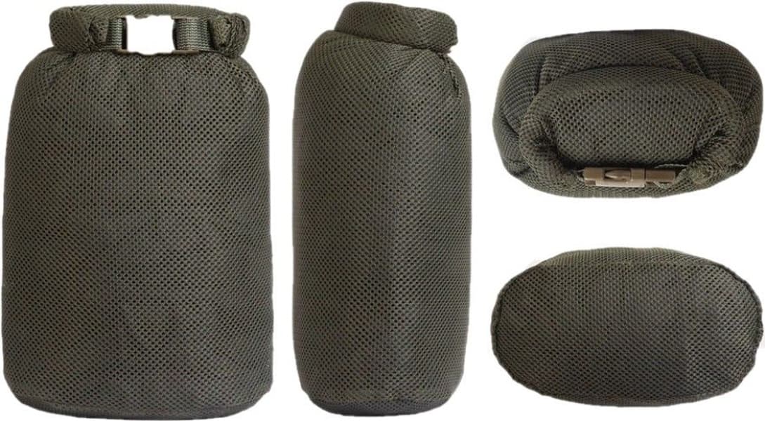 Rolltop Stuffsack Mesh pakkauspussi, 10L, musta, view: 4