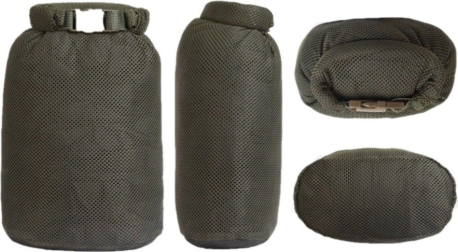 Rolltop Stuffsack Mesh pakkauspussi, 40L, musta, view: 4