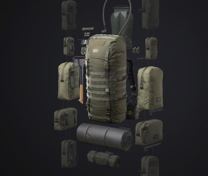 Jääkäri L -rinkka 60 l, camo, view: 6