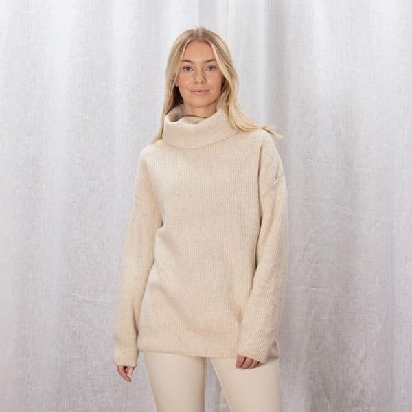 Sätila Surteby Polo Sweater naisten pooloneule, Off White, view: 1
