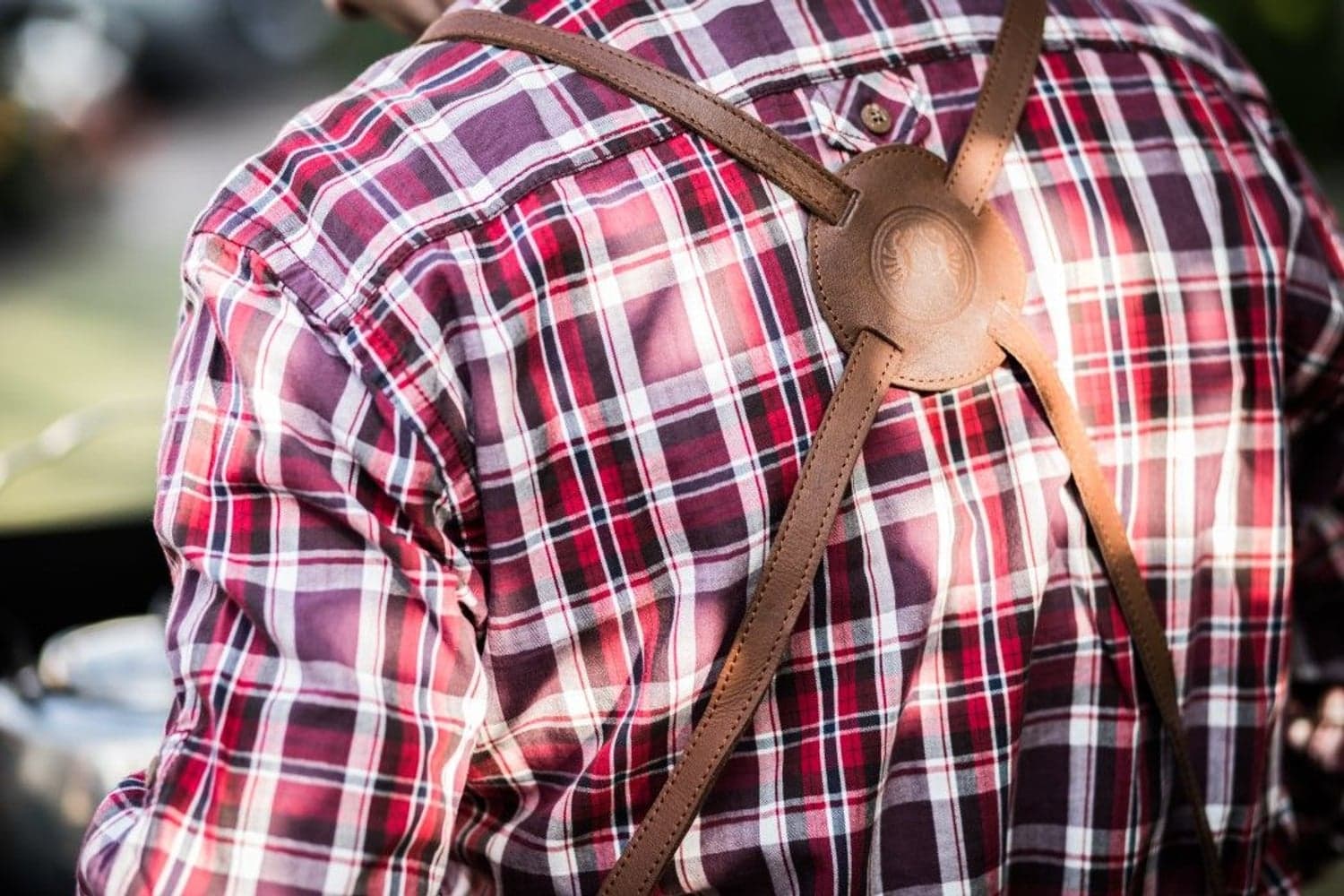 Buffalo Leather Apron with Cross Back Straps, view: 6