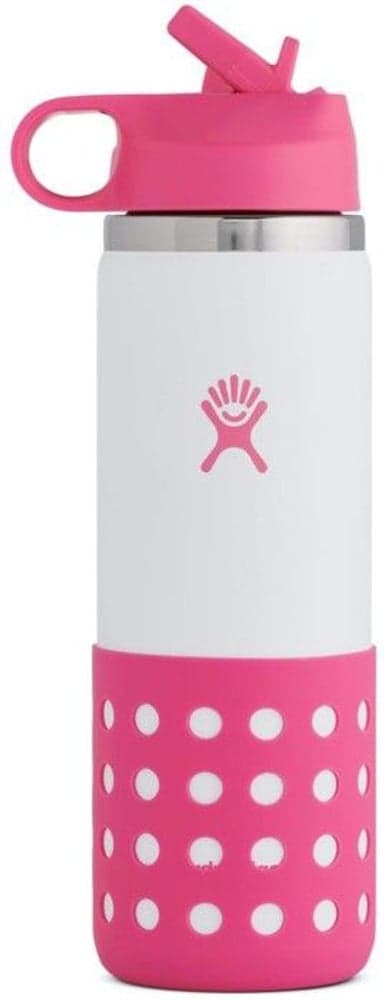 HydroFlask Wide Mouth Kids lasten juomapullo, 591 ml, vaaleanpunainen/valkoinen, view: 0