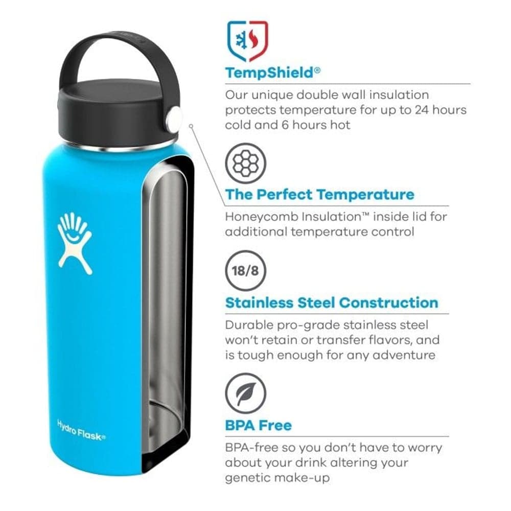 HydroFlask Wide Mouth Flex 946 ml Black, view: 1