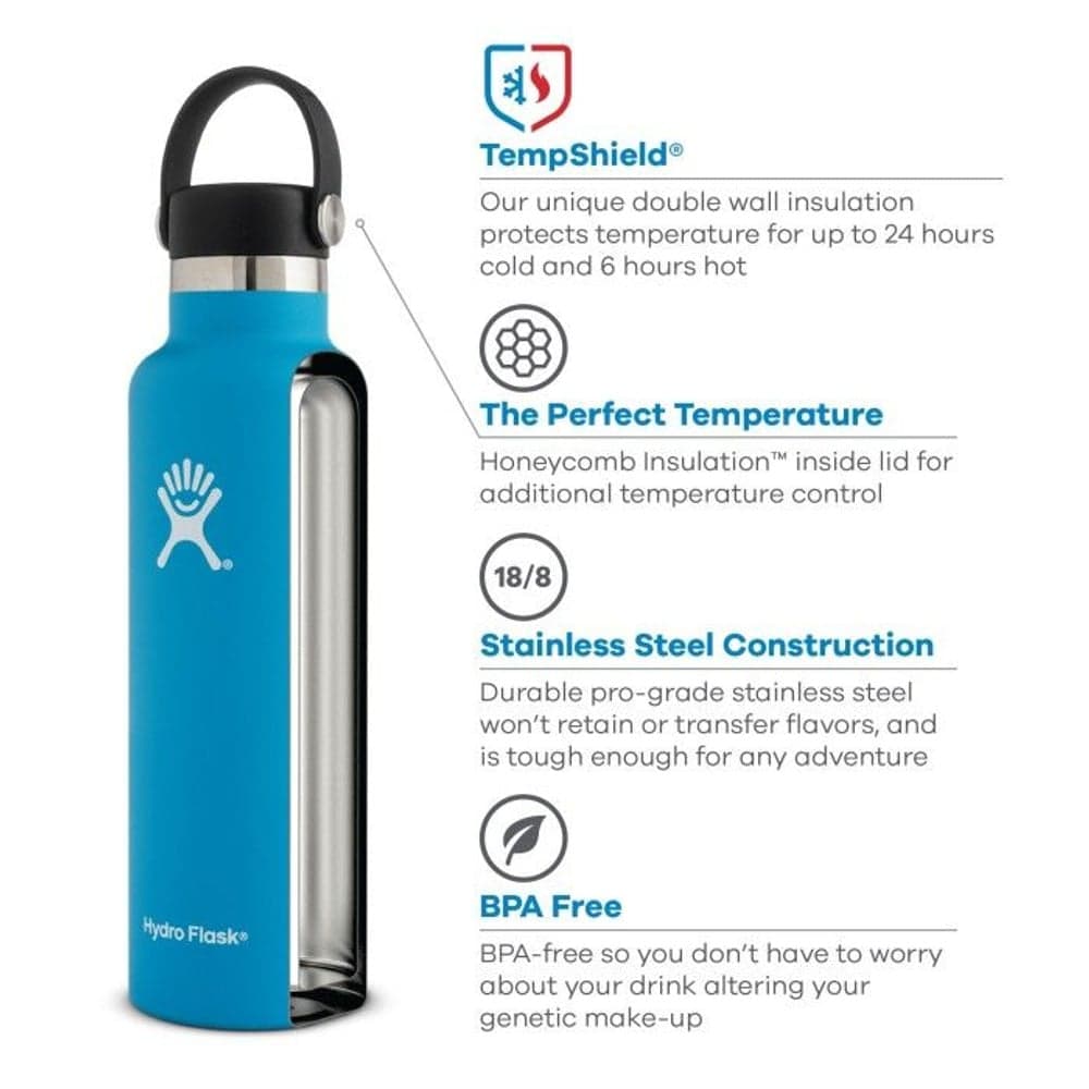HydroFlask Standard Mouth Flex 621 ml Black, view: 1