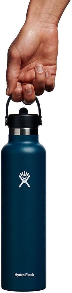 Std Flex Straw juomapullo pillillä, 621 ml, tummansininen, view: 1