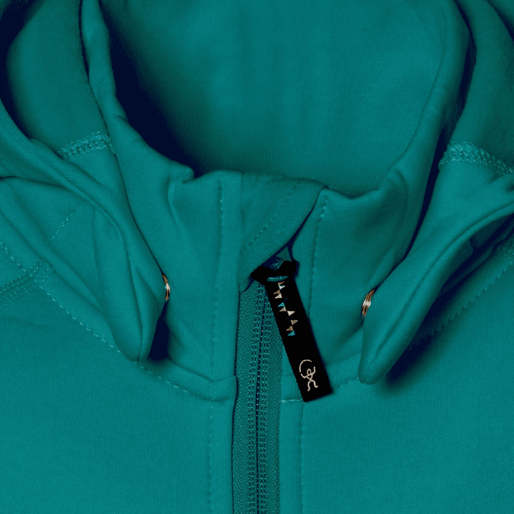 Panda Hoodie Kids Emerald Green, view: 2