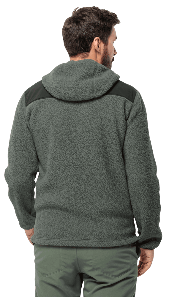 Kammweg Pile FZ fleecetakki, Slate Green, view: 2