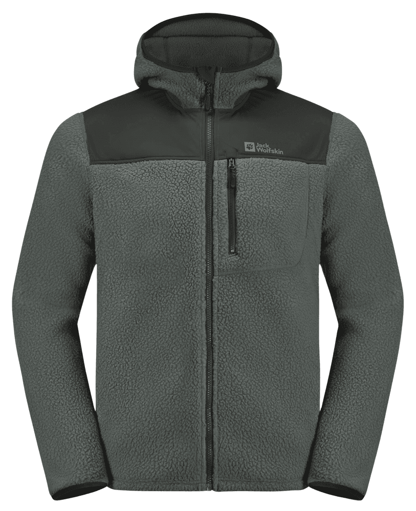 Kammweg Pile FZ fleecetakki, Slate Green, view: 0