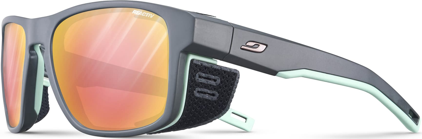 Shield M Matt Dark Reactiv 2-3 Glare Control, Gray / Pastel Green, view: 0