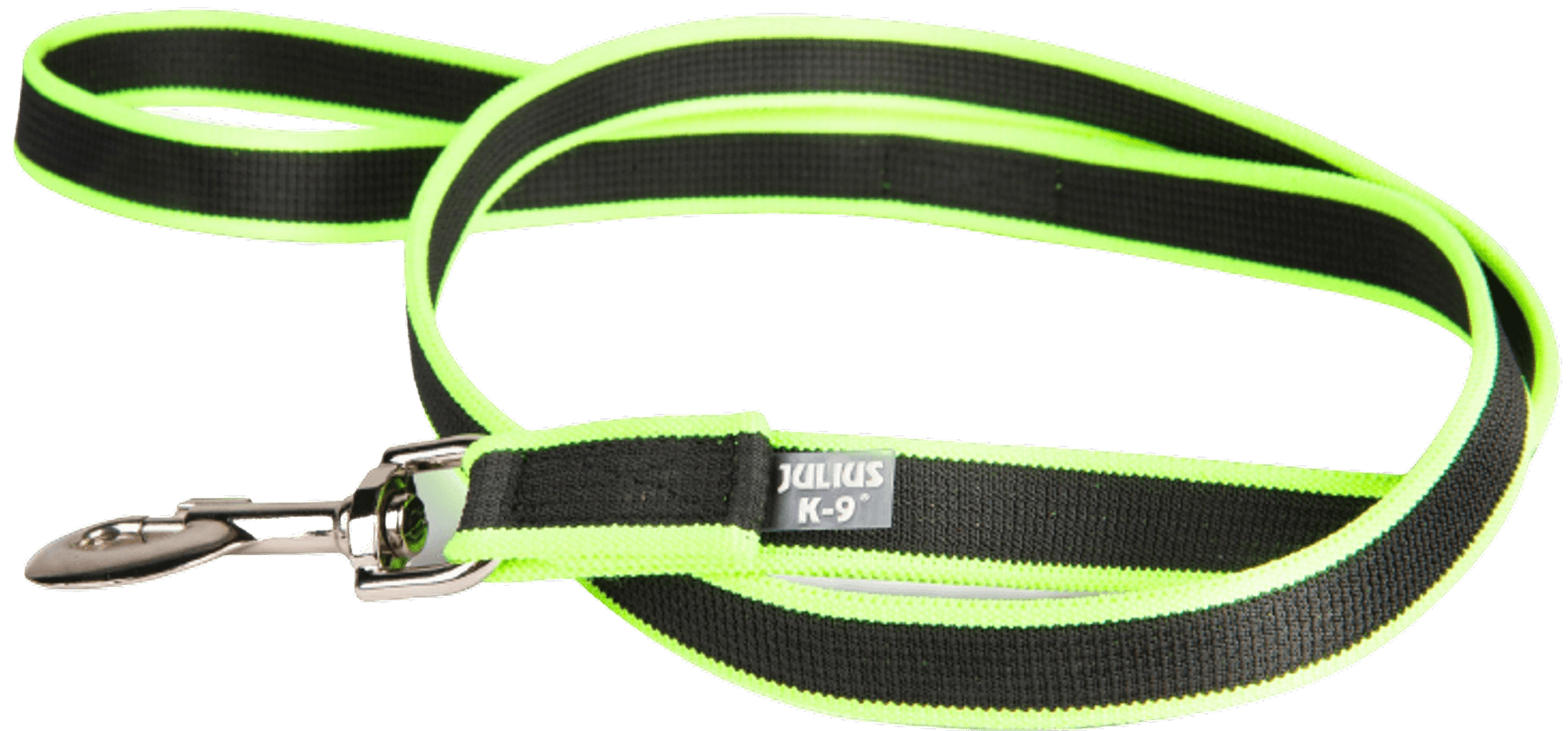 Premium Jogging Leash koiranhihna joustolla, 1,3 m, musta/keltavihreä, view: 1