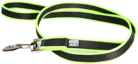 Premium Jogging Leash koiranhihna joustolla, 1,3 m, musta/keltavihreä - view: 1