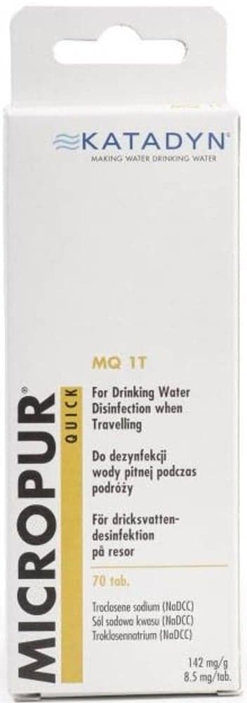 Vedenpuhdistustabletit Micropur Quick 70 kpl, view: 0