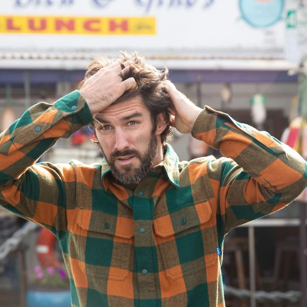 Northlake paitatakki, oranssi/vihreä, view: 5