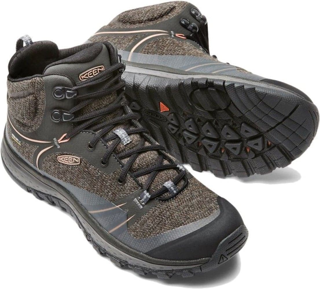 Terradora Mid Waterproof -naisten vaelluskengät, musta/vaaleanpunainen, view: 2