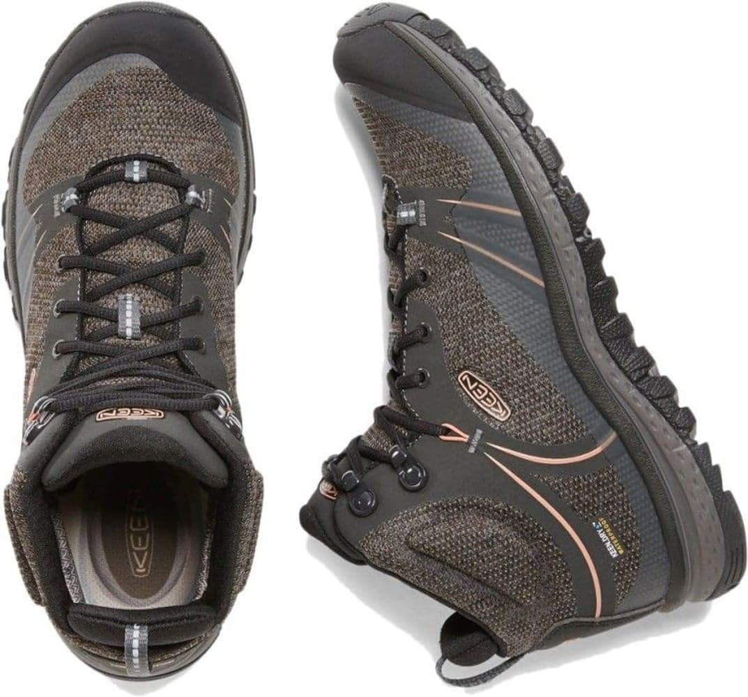 Terradora Mid Waterproof -naisten vaelluskengät, musta/vaaleanpunainen, view: 3