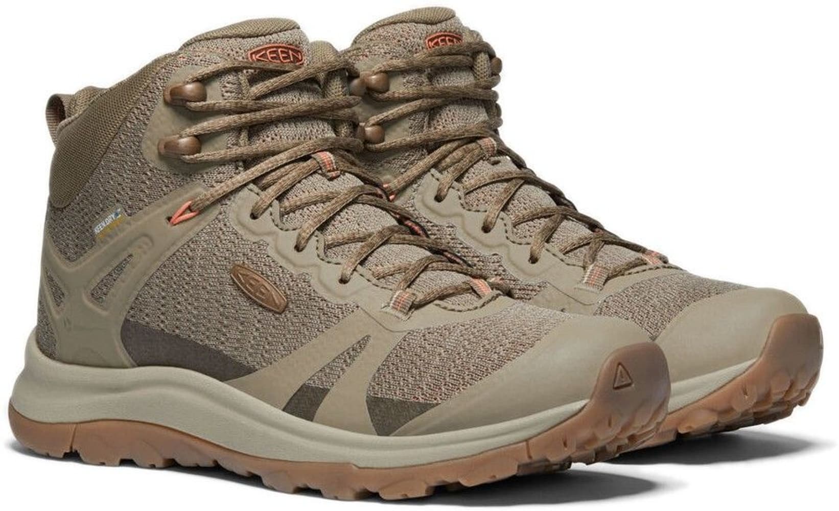 Keen W's Terradora II Mid Waterproof Timberwolf/Coral, view: 0