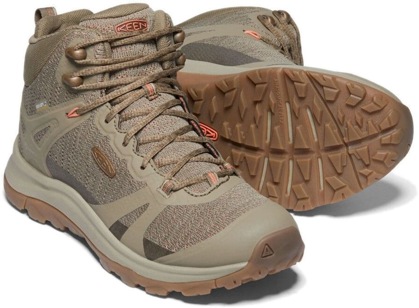 Keen W's Terradora II Mid Waterproof Timberwolf/Coral, view: 1