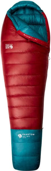 Phantom -18C erikoispitkä untuvamakuupussi, punainen/petrooli, view: 2