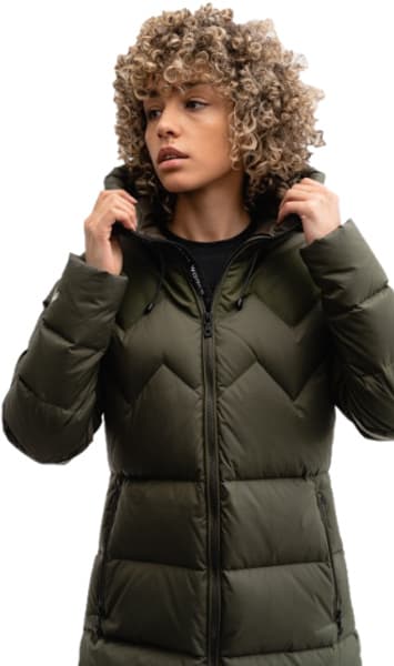 Cocoon Down Coat naisten untuvatakki, Military, view: 2