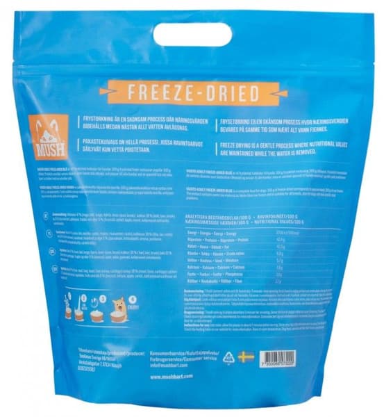 MUSH Vaisto pakastekuivattu täysravinto, sininen, 800g, view: 1