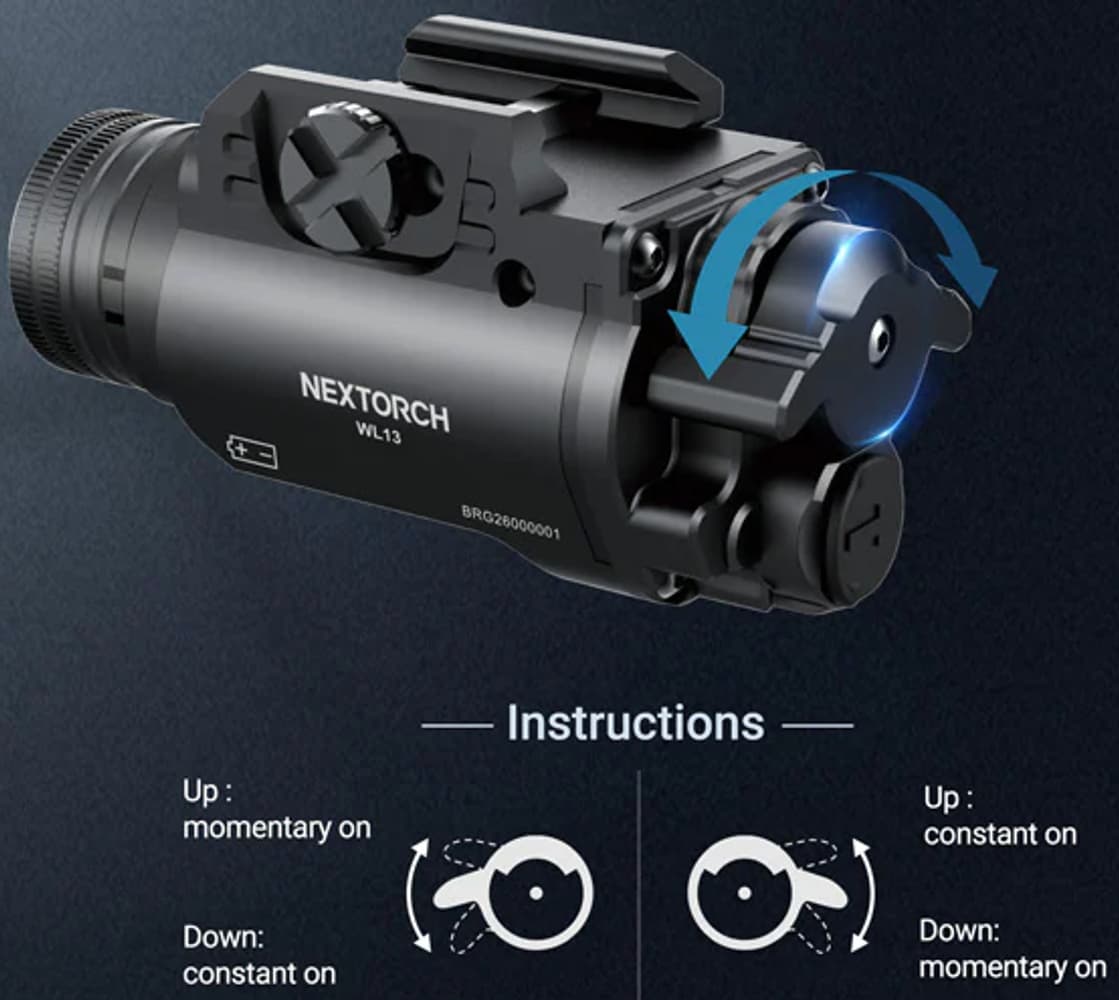 WL13 1300 lm Ultra-Bright Tactical Light asevalo, view: 7