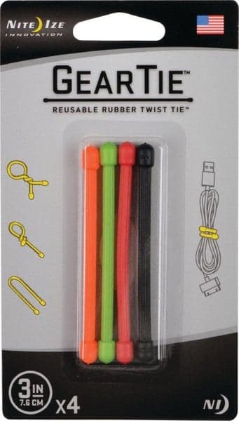 Gear Tie 3-Assorted 4-pack, view: 1