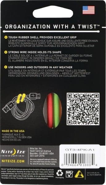 Gear Tie 3-Assorted 4-pack, view: 2