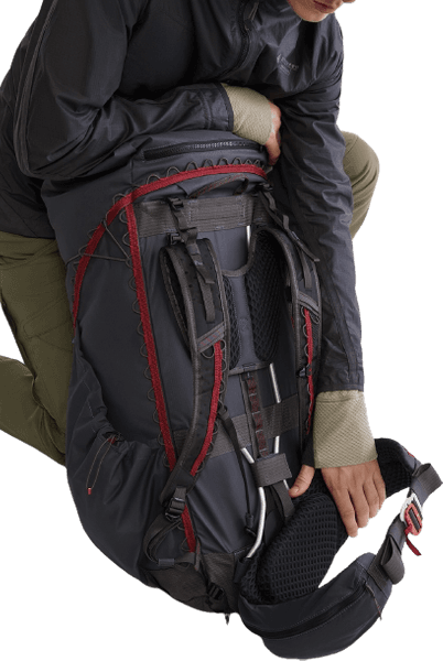 Raido 2.0 Backpack reppu, 55L, mustaharmaa, view: 2