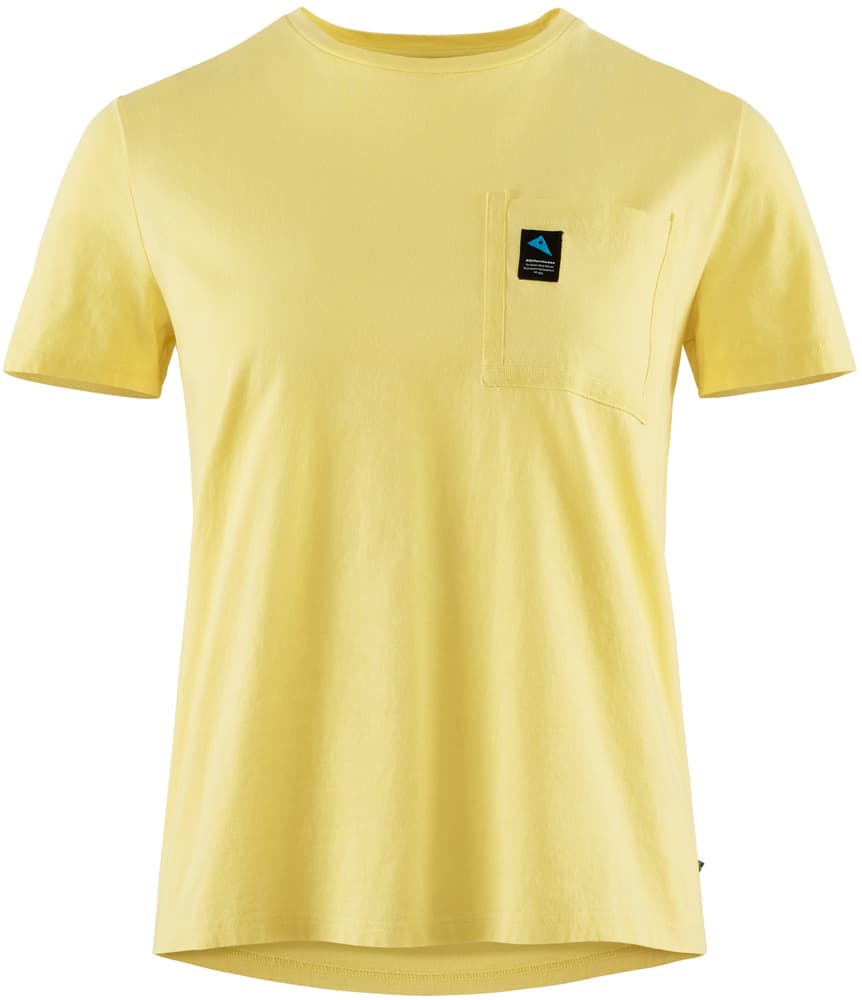 Runa Pocket SS Tee naisten t-paita, Butter Yellow, view: 0