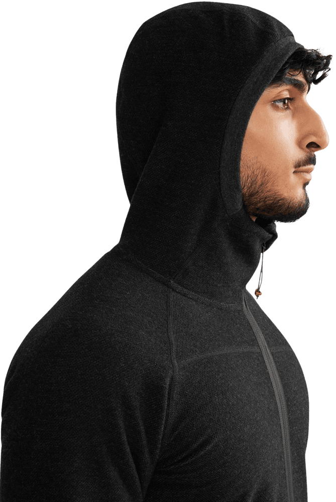 Hödur Hooded Zip välikerros, Clay, view: 3