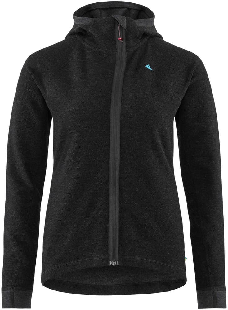 Hödur Hooded Zip naisten hupullinen välipaita, musta, view: 0