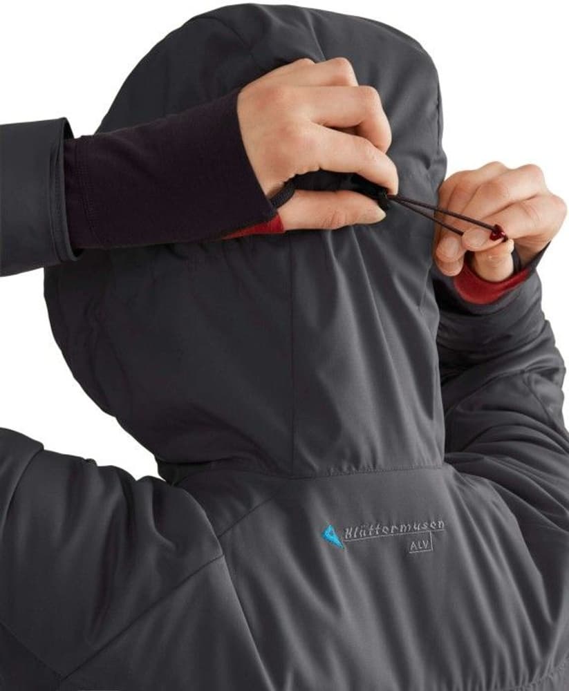 Alv Hoodie with Zip talvitakki, musta, view: 2
