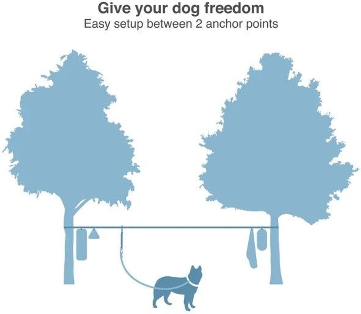 Ridgeline Tie Out Camping Zip Line koiran kiinnityssetti, view: 8