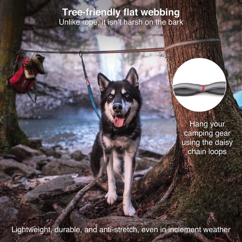 Ridgeline Tie Out Camping Zip Line koiran kiinnityssetti, view: 7