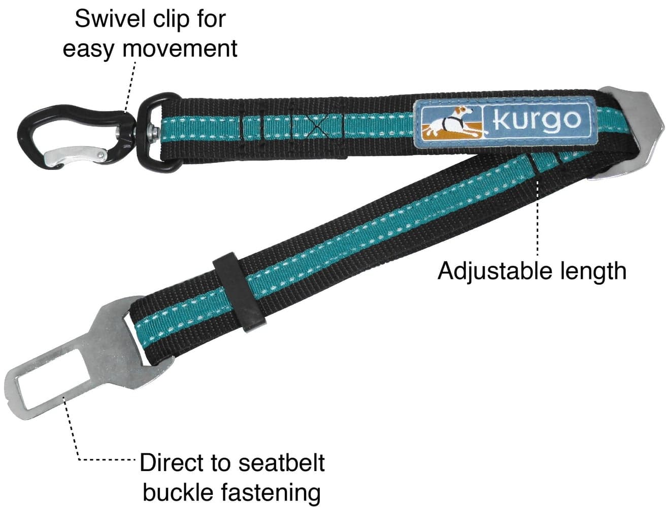 Direct to Seat Belt Swivel Tether koiran turvavyö, sininen, view: 2