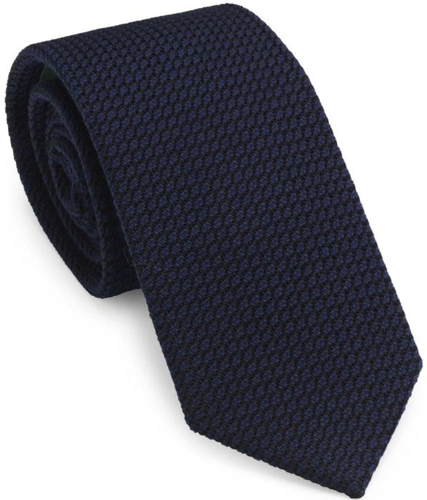 Silk/Wool Tie solmio, tummansininen, view: 0