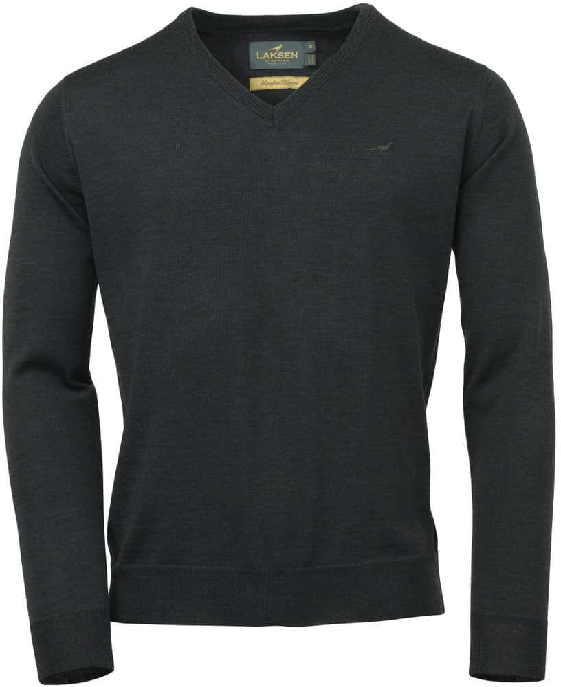 Sussex V-Neck Olive merinovillapusero, harmaanvihreä, view: 0