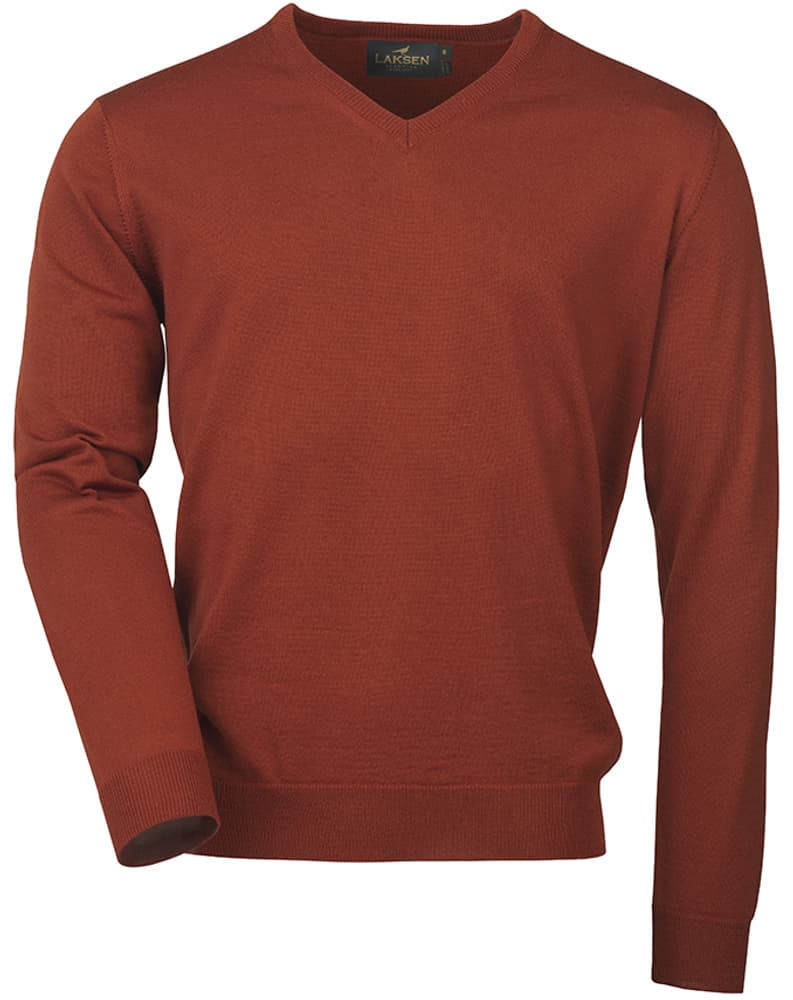Sussex V-Neck villapusero, oranssipunainen, view: 0