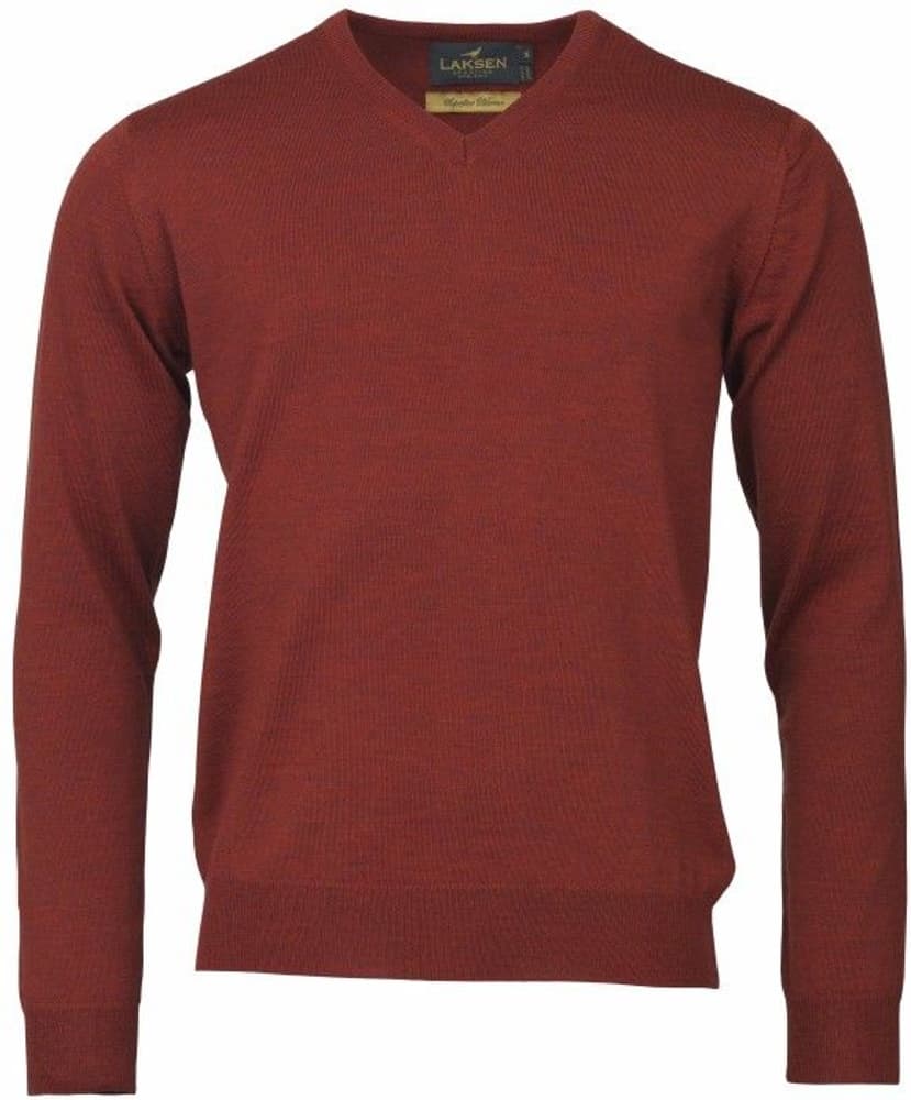 Sussex V-Neck merinovillapusero, viininpunainen, view: 0