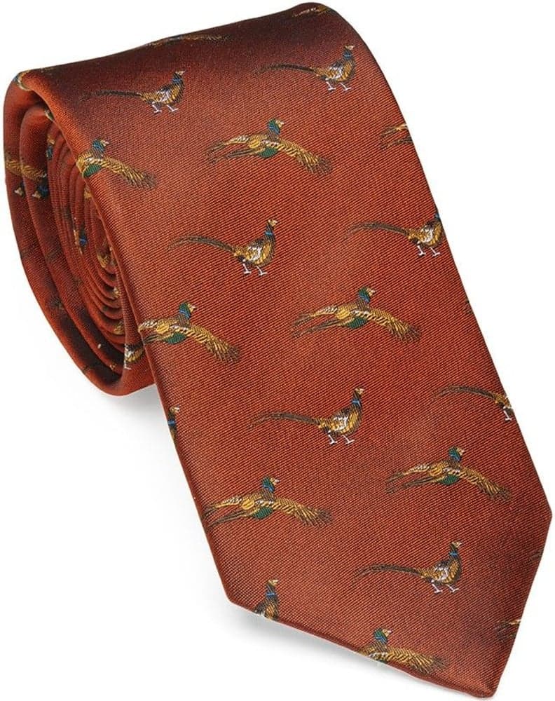 Pheasant Tie silkkisolmio, Blood Orange, view: 0