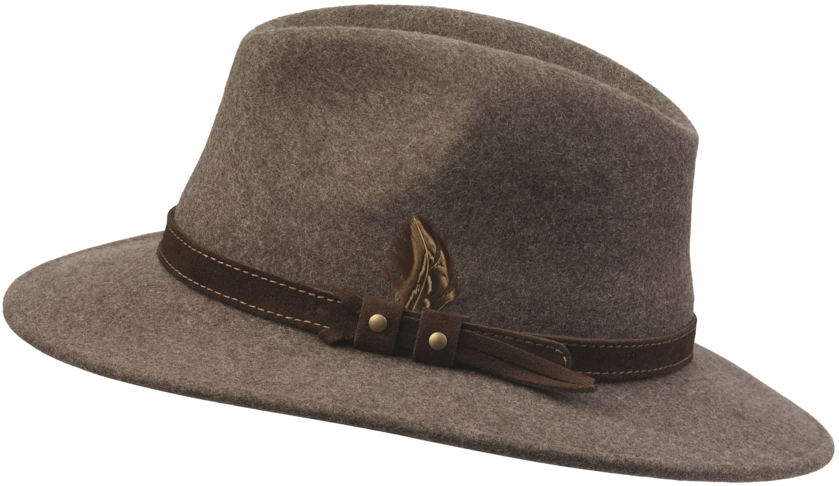 Country Fedora Fine Felt huopahattu, ruskea, view: 0