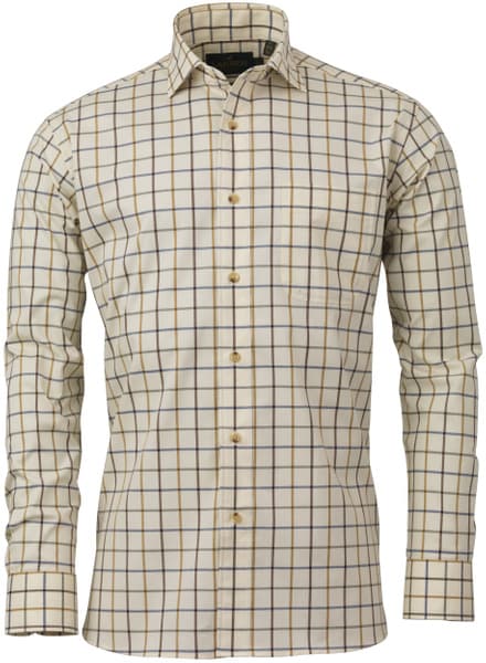 Axel Sporting Stretch Shirt kauluspaita, ruskea/sininen/vihreä, view: 0