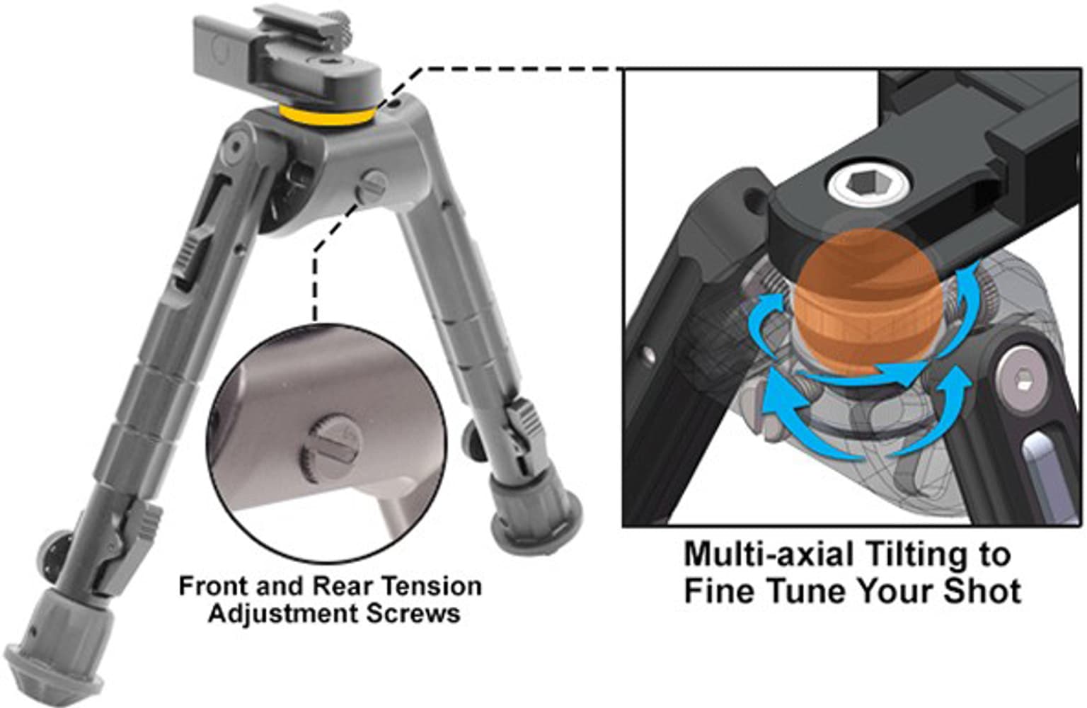UTG Heavy Duty Recon 360 -bipodi, view: 2