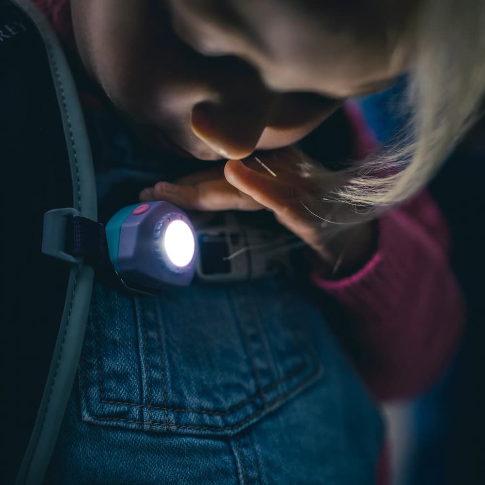 Kidled 4R lasten ladattava otsalamppu, Purple, view: 4