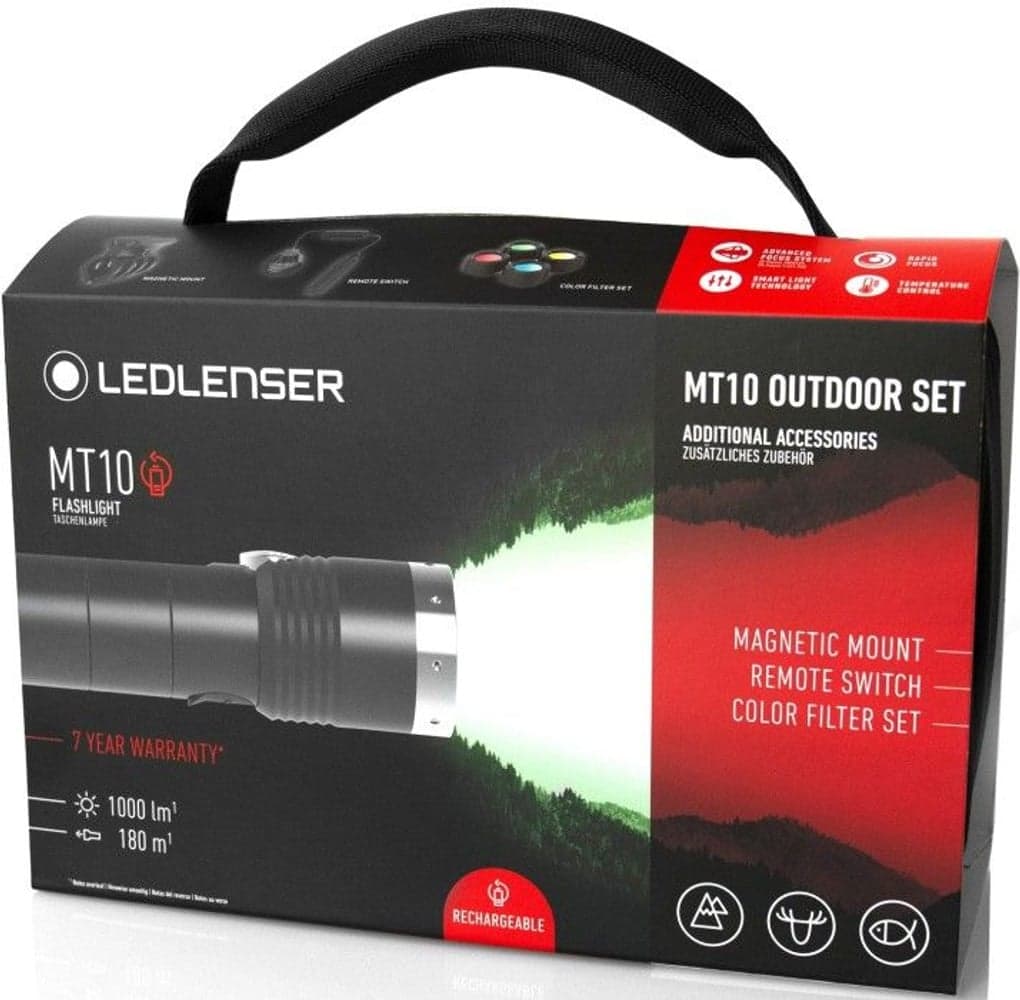 MT10 Outdoor Combo -ladattava taskulamppusetti, 1000lm (Black), view: 1